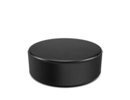 Realistic ice hockey puck, isolated 3d vector disk
