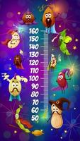 Kids height chart nuts wizards and magicians vector