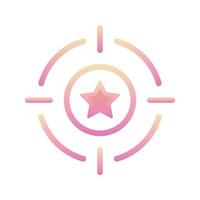 target star logo gradient design template icon element vector