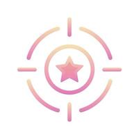 target star logo gradient design template icon element vector