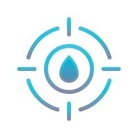 elemento de icono de plantilla de diseño de degradado de logotipo de agua objetivo vector