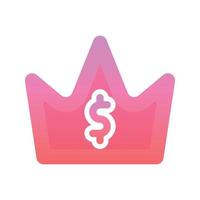 dollar crown logo gradient design template icon element vector