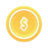 dollar coin logo gradient design template icon element vector
