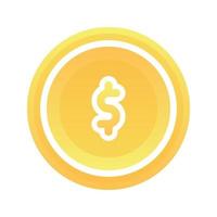 dollar coin logo gradient design template icon element vector