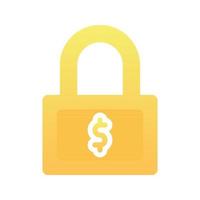 dollar lock logo gradient design template icon element vector