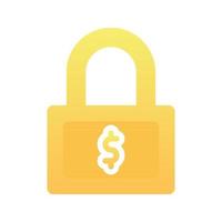 dollar lock logo gradient design template icon element vector