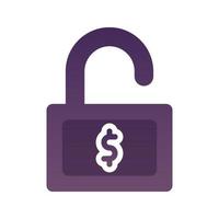 dollar padlock logo gradient design template icon element vector