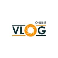 Vlog and TV broadcast, online live stream icon vector