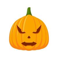 calabaza de halloween aislado sobre fondo blanco vector