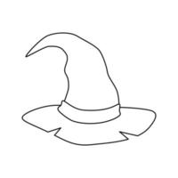 Coloring page with Wizard Hat for kids vector