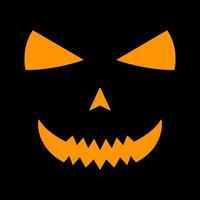 Halloween Pumpkin Face, Vector illustration