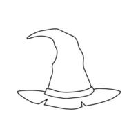 Coloring page with Wizard Hat for kids vector