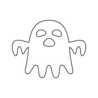 Coloring page with Whisper Ghost for kids vector