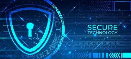 Abstract Technology Security Background vector