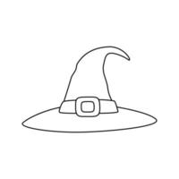 Coloring page with Wizard Hat for kids vector