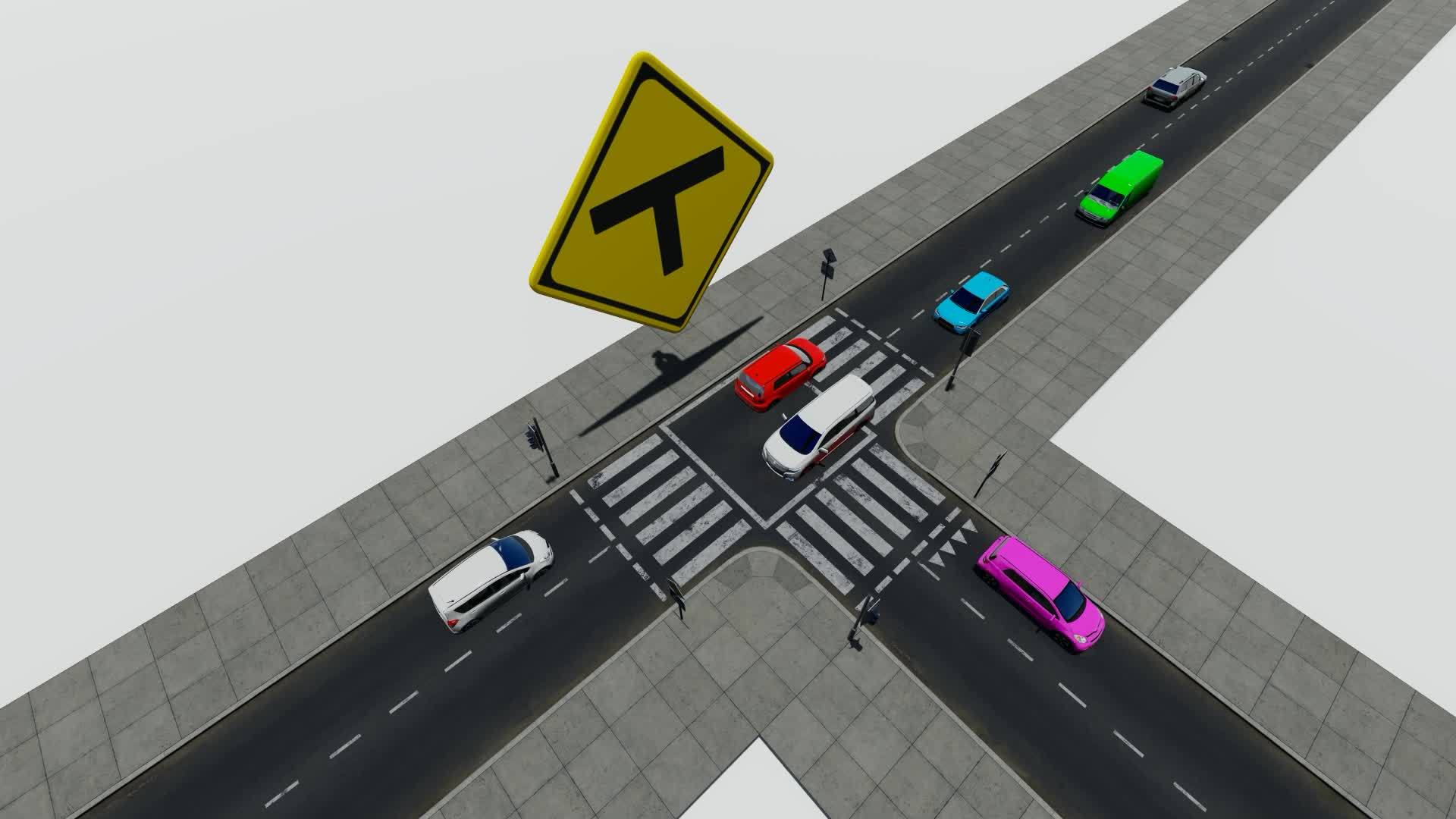 T-junction traffic sign learning animation video 10877339 Stock Video at Vecteezy T-junction traffic sign learning animation video 10877339 Stock Video at Vecteezy