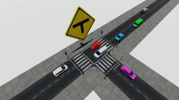 vídeo de animación de aprendizaje de señales de tráfico de cruce en t video