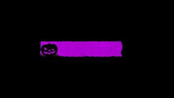 Halloween Copy Space Title Loop Motion Graphics Video transparenter Hintergrund mit Alphakanal