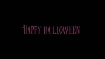 feliz halloween word loop motion graphics video fondo transparente con canal alfa