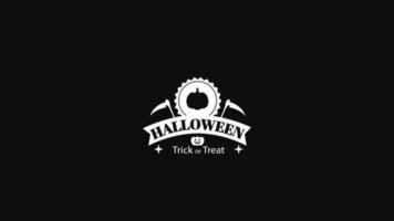 happy halloween and trick or treat word motion graphics video transparent background with alpha channel