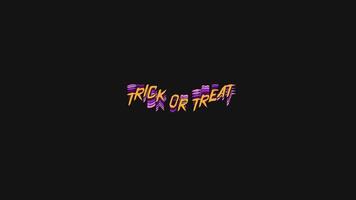 trick or treat word motion graphics video transparent background with alpha channel