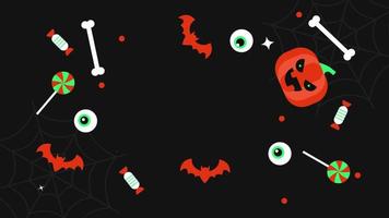 halloween element motion graphics video transparent background with alpha channel