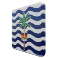 Commissioner of British Indian Ocean Territory Right View 3d textured glossy square flag png