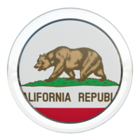 California 3d strutturato lucido cerchio bandiera png
