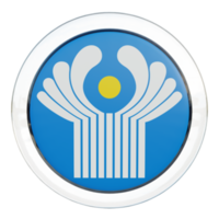 comunidade de estados independentes 3d bandeira de círculo brilhante texturizado png