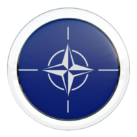 nato 3d texturierte glänzende kreisfahne png