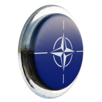 NATO sinistra Visualizza 3d strutturato lucido cerchio bandiera