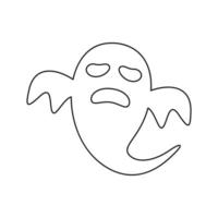 Coloring page with Whisper Ghost for kids vector