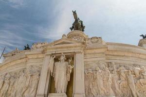 Rome, Italy, 2022 -Equestrian monument to Victor Emmanuel II near Vittoriano at day in Rome, Italy photo