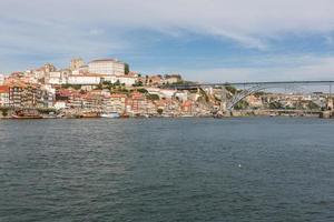 View of Porto city at the riverbank photo