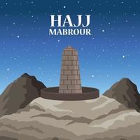 cartel de letras hajj mabrour vector