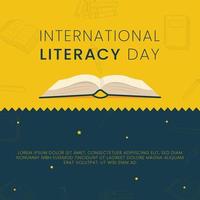 International Education Day, 24 January. Reading imagination concept for education holiday. vector Illustration.