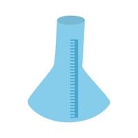 Laboratory medical flask flat icon chemistry vector illustration on a white background.