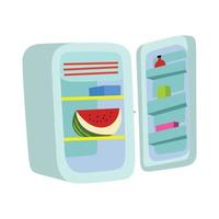 Fridge  food  flat style vector drawing, illustration design