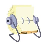 rolodex de almacenamiento, acompañado de ilustraciones de diseño plano vector