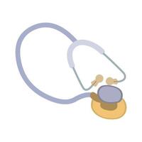 Flat vector icon, stethoscope icon illustration isolated on white