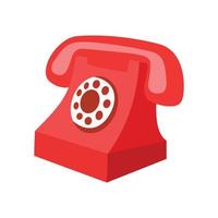 Push button phone classic flat icon on white background vector
