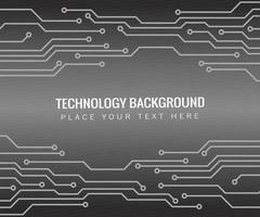 circuit black and white board banner with text. vector background. illustration