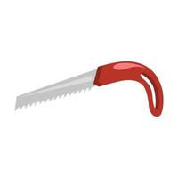 Saw icon, isolated on white background. Hand saw flat vector illustration isolate on a white background