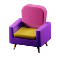 Single Sofa 3D Icon png