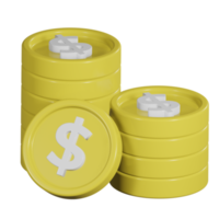 Coins 3d icon png