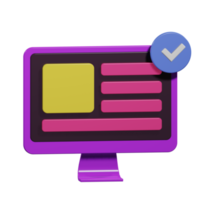 Monitor 3d Icon png