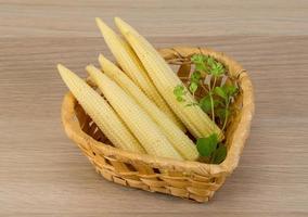 Raw baby corn photo