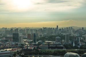 View of Singapore city skyline photo