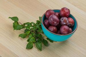 Plums in the bowl photo