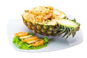 Pineapple salad with seafood photo